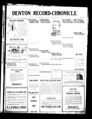 Primary view of object titled 'Denton Record-Chronicle. (Denton, Tex.), Vol. 20, No. 111, Ed. 1 Monday, December 22, 1919'.