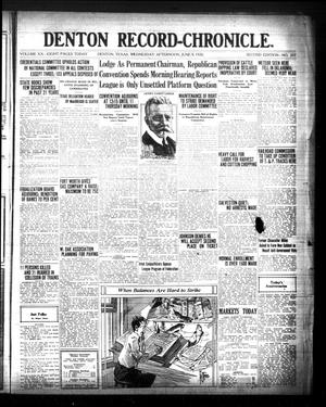 Denton Record-Chronicle. (Denton, Tex.), Vol. 20, No. 257, Ed. 1 Wednesday, June 9, 1920