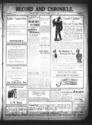 Record and Chronicle. (Denton, Tex.), Vol. 10, No. 58, Ed. 1 Thursday, October 21, 1909