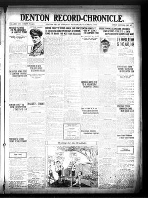 Denton Record-Chronicle. (Denton, Tex.), Vol. 21, No. 47, Ed. 1 Thursday, October 7, 1920