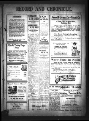 Record and Chronicle. (Denton, Tex.), Vol. 9, No. 136, Ed. 1 Wednesday, January 20, 1909