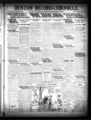 Denton Record-Chronicle. (Denton, Tex.), Vol. 21, No. 40, Ed. 1 Wednesday, September 29, 1920