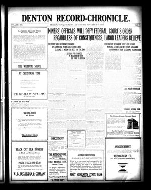 Denton Record-Chronicle. (Denton, Tex.), Vol. 20, No. 75, Ed. 1 Monday, November 10, 1919