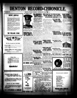Denton Record-Chronicle. (Denton, Tex.), Vol. 19, No. 270, Ed. 1 Tuesday, June 24, 1919