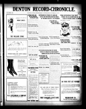 Denton Record-Chronicle. (Denton, Tex.), Vol. 20, No. 59, Ed. 1 Wednesday, October 22, 1919