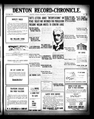 Denton Record-Chronicle. (Denton, Tex.), Vol. 19, No. 298, Ed. 1 Saturday, July 26, 1919