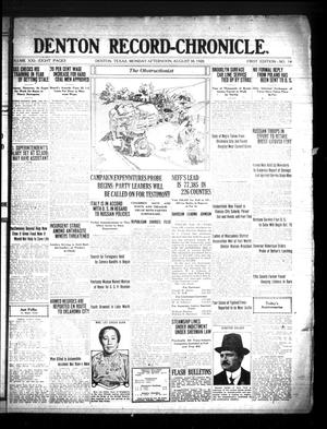 Denton Record-Chronicle. (Denton, Tex.), Vol. 21, No. 14, Ed. 1 Monday, August 30, 1920
