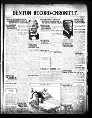 Primary view of object titled 'Denton Record-Chronicle. (Denton, Tex.), Vol. 20, No. 125, Ed. 1 Wednesday, January 7, 1920'.
