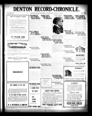 Denton Record-Chronicle. (Denton, Tex.), Vol. 19, No. 308, Ed. 1 Thursday, August 7, 1919