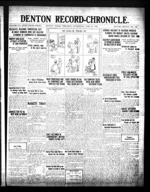Denton Record-Chronicle. (Denton, Tex.), Vol. 20, No. 270, Ed. 1 Thursday, June 24, 1920