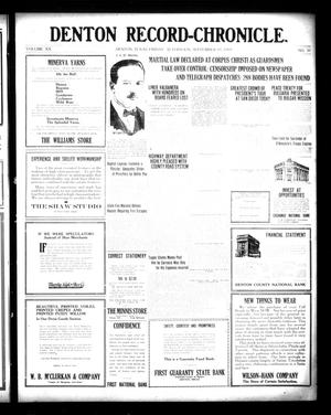 Denton Record-Chronicle. (Denton, Tex.), Vol. 20, No. 31, Ed. 1 Friday, September 19, 1919