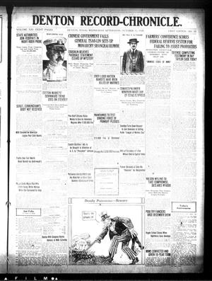 Denton Record-Chronicle. (Denton, Tex.), Vol. 21, No. 52, Ed. 1 Wednesday, October 13, 1920