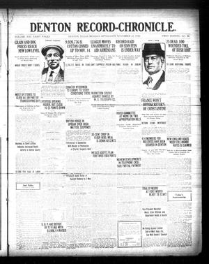 Denton Record-Chronicle. (Denton, Tex.), Vol. 21, No. 86, Ed. 1 Monday, November 22, 1920
