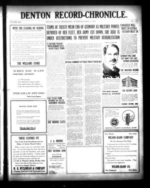 Denton Record-Chronicle. (Denton, Tex.), Vol. 19, No. 229, Ed. 1 Wednesday, May 7, 1919