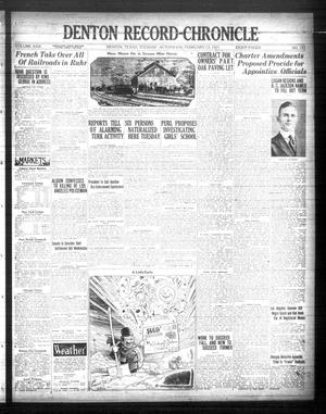 Denton Record-Chronicle (Denton, Tex.), Vol. 22, No. 157, Ed. 1 Tuesday, February 13, 1923