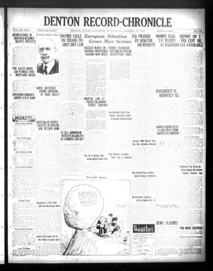 Primary view of object titled 'Denton Record-Chronicle (Denton, Tex.), Vol. 22, No. 143, Ed. 1 Saturday, January 27, 1923'.