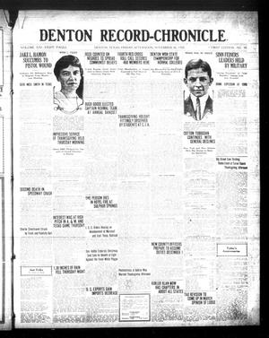 Denton Record-Chronicle. (Denton, Tex.), Vol. 21, No. 90, Ed. 1 Friday, November 26, 1920