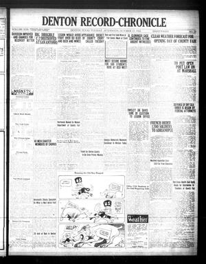 Primary view of object titled 'Denton Record-Chronicle (Denton, Tex.), Vol. 22, No. 55, Ed. 1 Tuesday, October 17, 1922'.