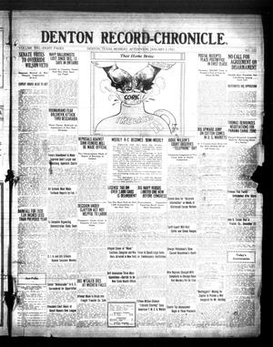 Denton Record-Chronicle. (Denton, Tex.), Vol. 21, No. 122, Ed. 1 Monday, January 3, 1921