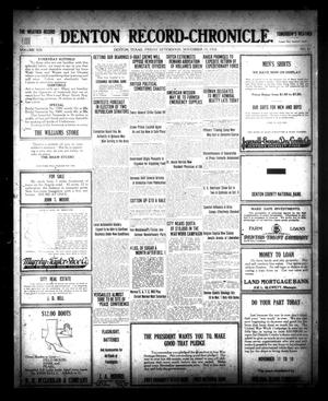 Primary view of object titled 'Denton Record-Chronicle. (Denton, Tex.), Vol. 19, No. 81, Ed. 1 Friday, November 15, 1918'.
