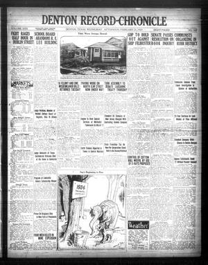Denton Record-Chronicle (Denton, Tex.), Vol. 22, No. 164, Ed. 1 Wednesday, February 21, 1923