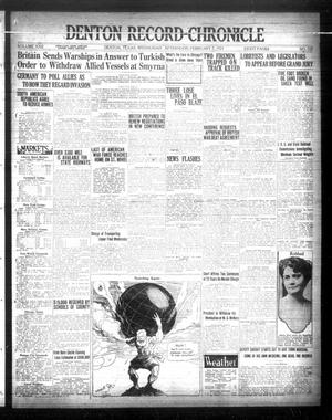 Denton Record-Chronicle (Denton, Tex.), Vol. 22, No. 152, Ed. 1 Wednesday, February 7, 1923