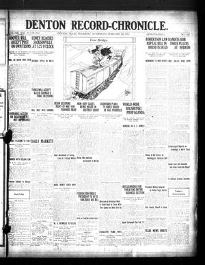 Denton Record-Chronicle. (Denton, Tex.), Vol. 21, No. 167, Ed. 1 Thursday, February 24, 1921