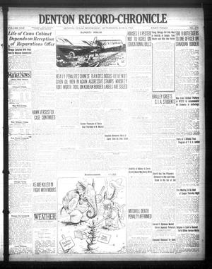Denton Record-Chronicle (Denton, Tex.), Vol. 22, No. 254, Ed. 1 Wednesday, June 6, 1923