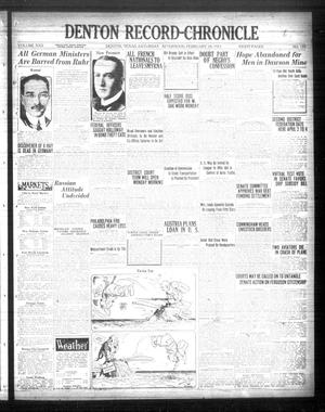 Denton Record-Chronicle (Denton, Tex.), Vol. 22, No. 155, Ed. 1 Saturday, February 10, 1923