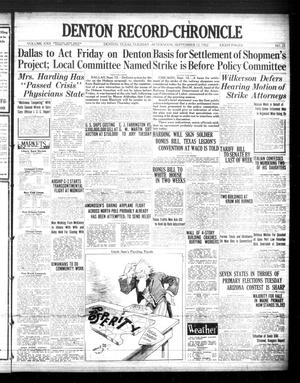 Denton Record-Chronicle (Denton, Tex.), Vol. 22, No. 25, Ed. 1 Tuesday, September 12, 1922