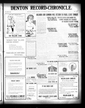 Denton Record-Chronicle. (Denton, Tex.), Vol. 19, No. 227, Ed. 1 Monday, May 5, 1919
