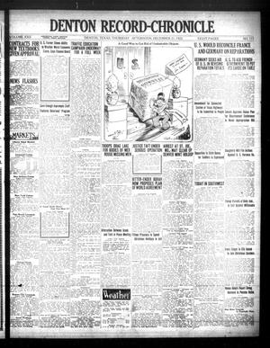 Denton Record-Chronicle (Denton, Tex.), Vol. 22, No. 111, Ed. 1 Thursday, December 21, 1922
