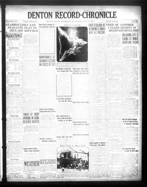 Denton Record-Chronicle (Denton, Tex.), Vol. 22, No. 261, Ed. 1 Thursday, June 14, 1923