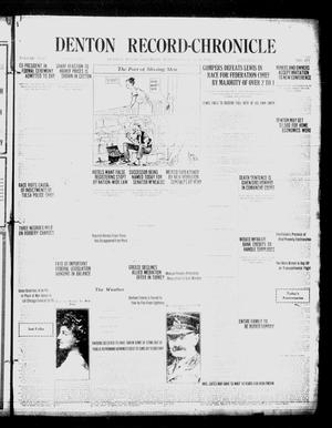 Denton Record-Chronicle (Denton, Tex.), Vol. 21, No. 271, Ed. 1 Saturday, June 25, 1921