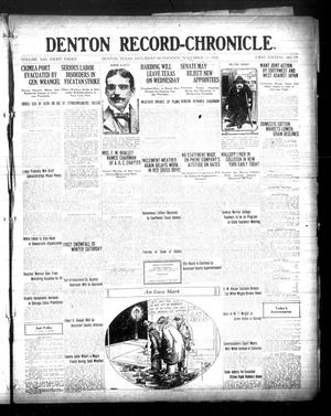 Denton Record-Chronicle. (Denton, Tex.), Vol. 21, No. 79, Ed. 1 Saturday, November 13, 1920