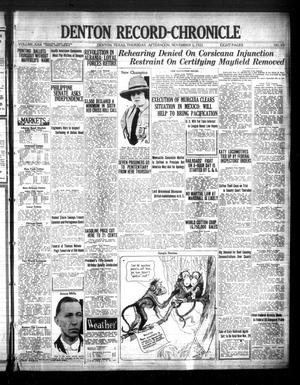 Denton Record-Chronicle (Denton, Tex.), Vol. 22, No. 69, Ed. 1 Thursday, November 2, 1922