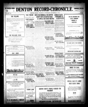 Denton Record-Chronicle. (Denton, Tex.), Vol. 19, No. 86, Ed. 1 Thursday, November 21, 1918