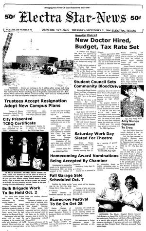 Electra Star-News (Electra, Tex.), Vol. 100, No. 6, Ed. 1 Thursday, September 21, 2006