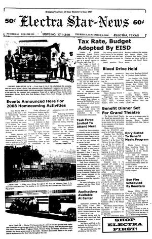 Electra Star-News (Electra, Tex.), Vol. 101, No. 5, Ed. 1 Thursday, September 4, 2008