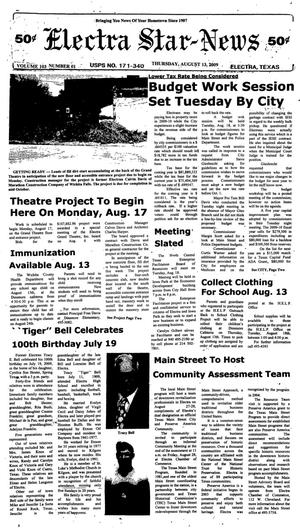 Electra Star-News (Electra, Tex.), Vol. 103, No. 1, Ed. 1 Thursday, August 13, 2009