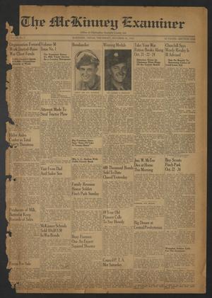 Primary view of object titled 'The McKinney Examiner (McKinney, Tex.), Vol. 58, No. 1, Ed. 1 Thursday, October 21, 1943'.