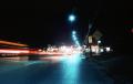 Photograph: [Night scene of Hwy 77 intersection in Denton, Texas]