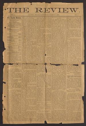 Primary view of object titled 'The Review. (Austin, Tex.), Vol. 1, No. 4, Ed. 1 Saturday, March 3, 1894'.