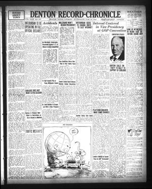 Denton Record-Chronicle (Denton, Tex.), Vol. 23, No. 257, Ed. 1 Tuesday, June 10, 1924