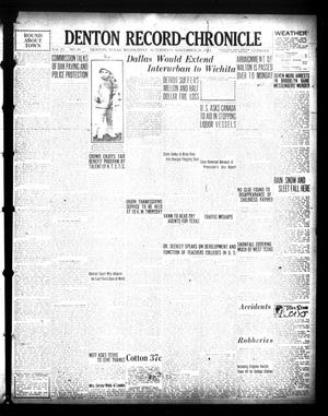 Primary view of object titled 'Denton Record-Chronicle (Denton, Tex.), Vol. 23, No. 91, Ed. 1 Wednesday, November 28, 1923'.