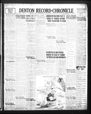 Denton Record-Chronicle (Denton, Tex.), Vol. 24, No. 14, Ed. 1 Saturday, August 30, 1924