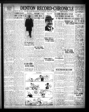 Denton Record-Chronicle (Denton, Tex.), Vol. 23, No. 168, Ed. 1 Wednesday, February 27, 1924