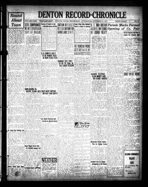 Denton Record-Chronicle (Denton, Tex.), Vol. 23, No. 67, Ed. 1 Wednesday, October 31, 1923