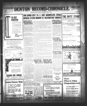 Denton Record-Chronicle. (Denton, Tex.), Vol. 16, No. 227, Ed. 1 Friday, May 5, 1916