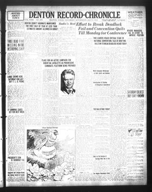Denton Record-Chronicle (Denton, Tex.), Vol. 23, No. 279, Ed. 1 Saturday, July 5, 1924